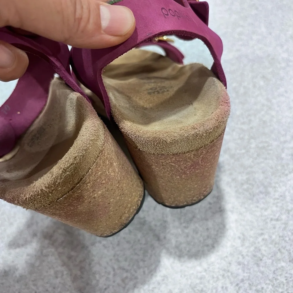 Birkenstock Soley Papillio Sandals Womens 6 or 230 Purple/Pink Wedge Ankle Strap - Picture 9 of 16